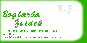 boglarka zsidek business card